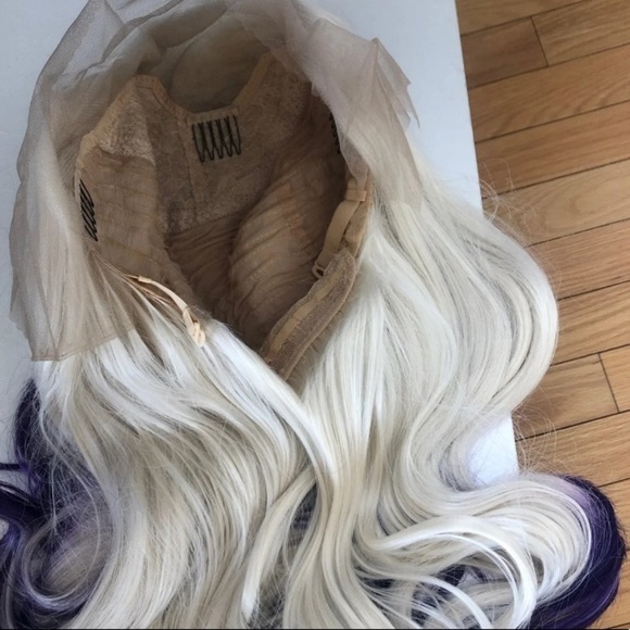 TROPICANA 24” WHITE BLONDE & PURPLE BODY WAVE WIG *NEW* main image 12